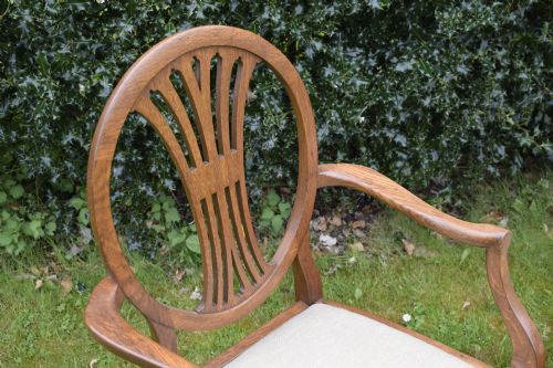 EARLY 20TH CENTURY PAIR OF OAK ARMCHAIRS - ADDITIONAL PHOTO 10