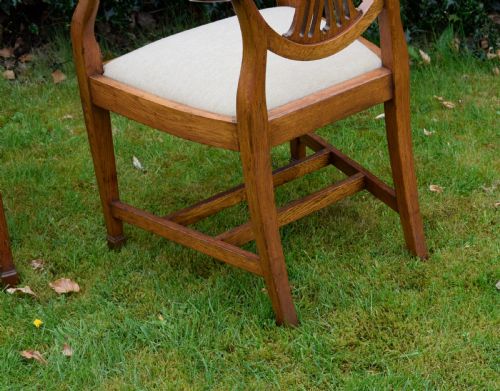 EARLY 20TH CENTURY PAIR OF OAK ARMCHAIRS - ADDITIONAL PHOTO 17