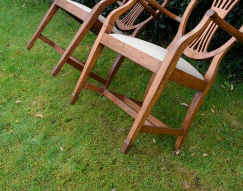 EARLY 20TH CENTURY PAIR OF OAK ARMCHAIRS - ADDITIONAL PHOTO 19