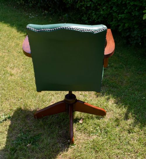 EARLY 20TH CENTURY SWIVEL OFFICE DESK CHAIR - ADDITIONAL PHOTO 13