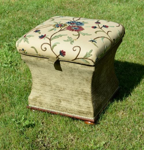 victorian ottoman work box - CATEGORY: ANTIQUE CHESTS - DATED VICTORIAN