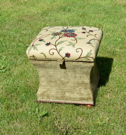 VICTORIAN OTTOMAN WORK BOX - ADDITIONAL PHOTO 1
