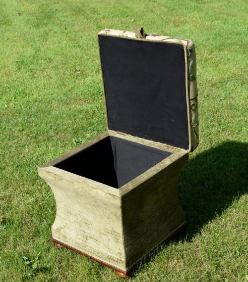 VICTORIAN OTTOMAN WORK BOX - ADDITIONAL PHOTO 7