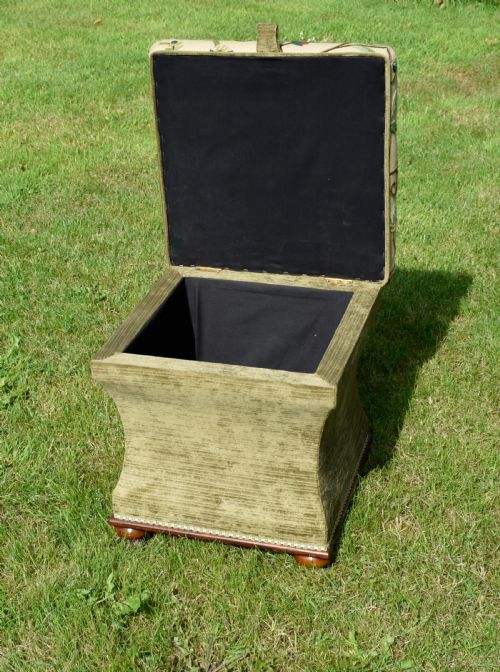 VICTORIAN OTTOMAN WORK BOX - ADDITIONAL PHOTO 17