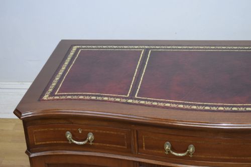 EDWARDIAN MAHOGANY INLAID DESK - ADDITIONAL PHOTO 8