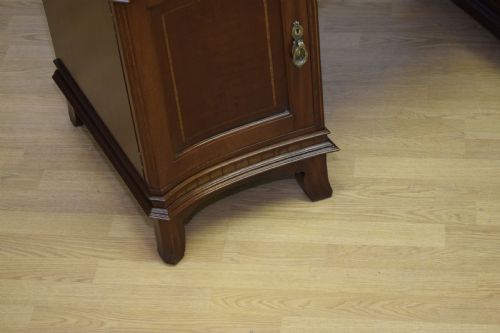 EDWARDIAN MAHOGANY INLAID DESK - ADDITIONAL PHOTO 15