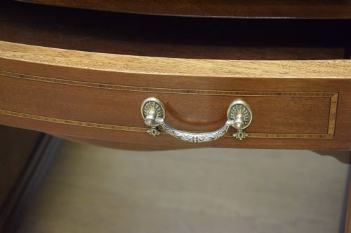 EDWARDIAN MAHOGANY INLAID DESK - ADDITIONAL PHOTO 18