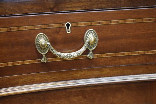 EDWARDIAN MAHOGANY INLAID DESK - ADDITIONAL PHOTO 23