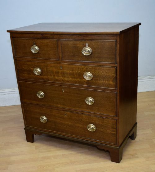 GEORGIAN PERIOD OAK CHEST OF DRAWERS - ADDITIONAL PHOTO 13