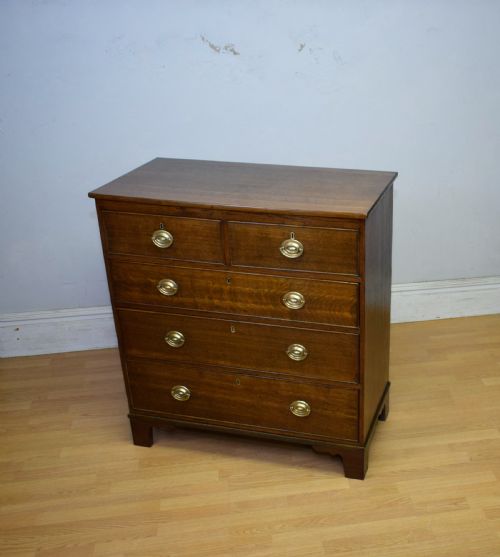 GEORGIAN PERIOD OAK CHEST OF DRAWERS - ADDITIONAL PHOTO 15