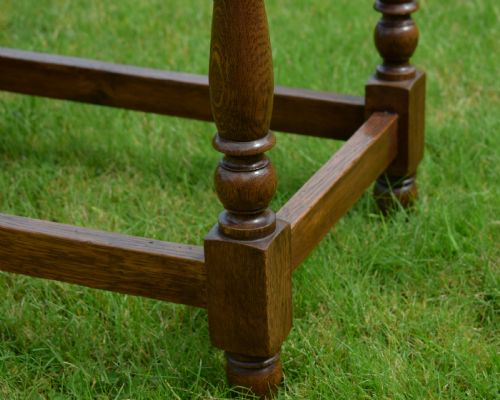 CARVED OAK OCCASIONAL TABLE - ADDITIONAL PHOTO 6