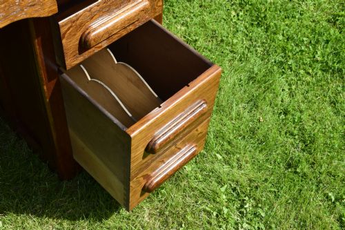 VICTORIAN OAK ROLL TOP DESK - ADDITIONAL PHOTO 15