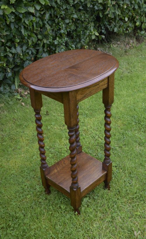 OAK BARLEY TWIST OCCASIONAL TABLE - ADDITIONAL PHOTO 2