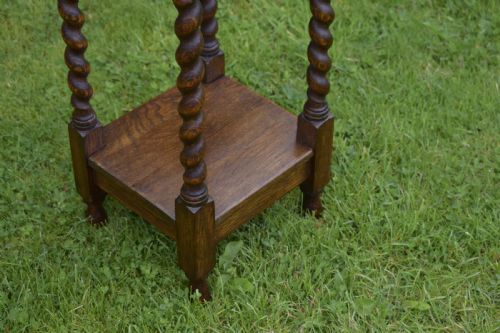 OAK BARLEY TWIST OCCASIONAL TABLE - ADDITIONAL PHOTO 3