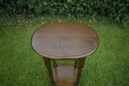 OAK BARLEY TWIST OCCASIONAL TABLE - ADDITIONAL PHOTO 7