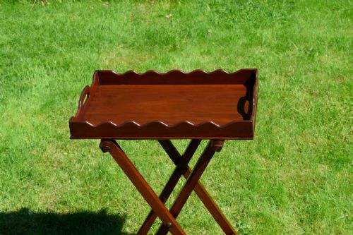 VICTORIAN BUTLERS TRAY ON STAND - ADDITIONAL PHOTO 2