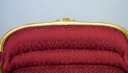 SOFA SETTEE COUCH ANTIQUE FRENCH GOLD PAINTED CANAPE - ADDITIONAL PHOTO 7