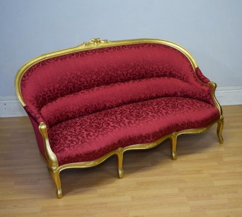 SOFA SETTEE COUCH ANTIQUE FRENCH GOLD PAINTED CANAPE - ADDITIONAL PHOTO 12