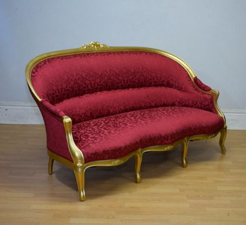 SOFA SETTEE COUCH ANTIQUE FRENCH GOLD PAINTED CANAPE - ADDITIONAL PHOTO 15