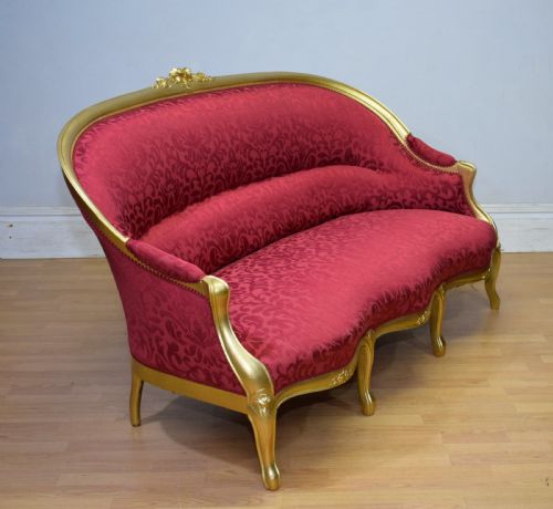 SOFA SETTEE COUCH ANTIQUE FRENCH GOLD PAINTED CANAPE - ADDITIONAL PHOTO 19