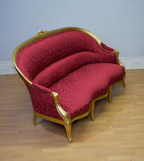 SOFA SETTEE COUCH ANTIQUE FRENCH GOLD PAINTED CANAPE - ADDITIONAL PHOTO 20