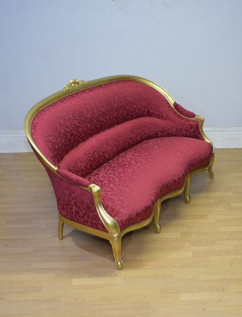 SOFA SETTEE COUCH ANTIQUE FRENCH GOLD PAINTED CANAPE - ADDITIONAL PHOTO 21