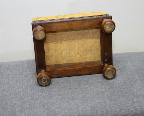ANTIQUE OAK FOOT STOOL - ADDITIONAL PHOTO 12