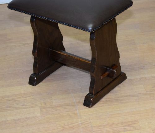 ARTS CRAFTS OAK STOOL - ADDITIONAL PHOTO 4