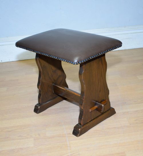 ARTS CRAFTS OAK STOOL - ADDITIONAL PHOTO 9