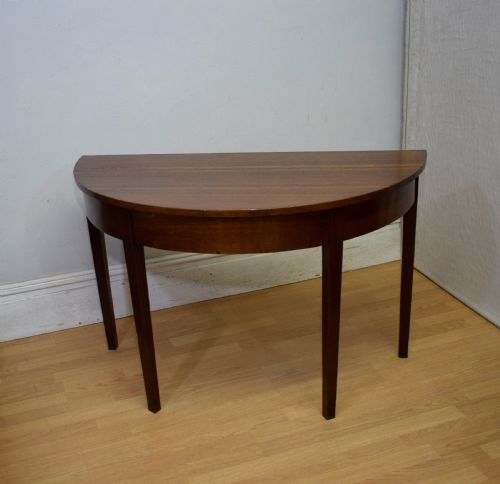 GEORGIAN OAK DEMI LUNE TABLE - ADDITIONAL PHOTO 2