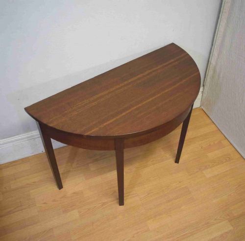 georgian oak demi lune table - CATEGORY: ANTIQUE TABLES - DATED GEORGIAN