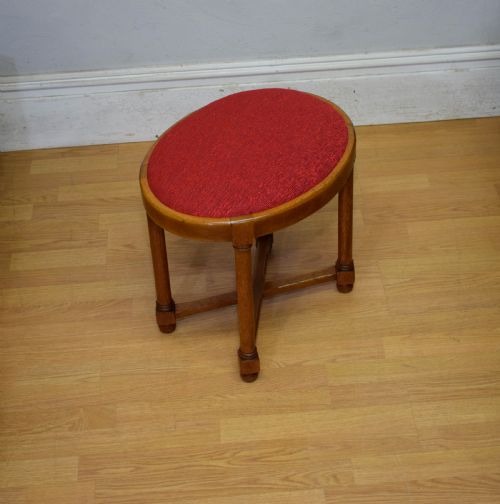 OAK OVAL ARTS CRAFTS STOOL - ADDITIONAL PHOTO 3