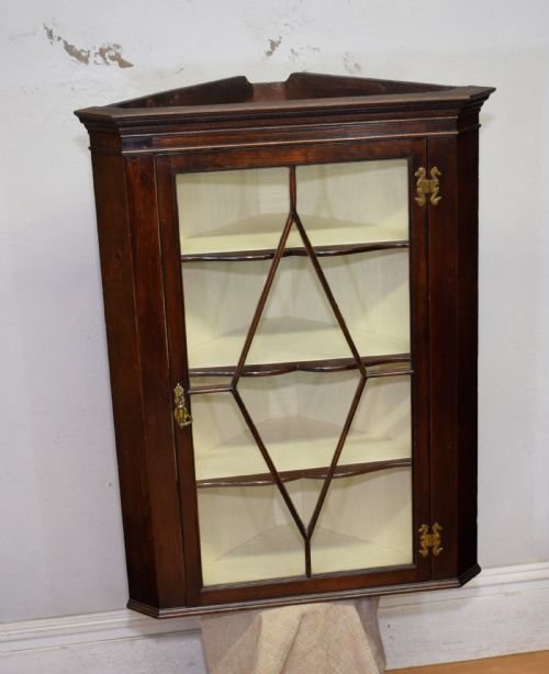 display corner cupboard glazed - CATEGORY: ANTIQUE CABINETS - DATED 1880