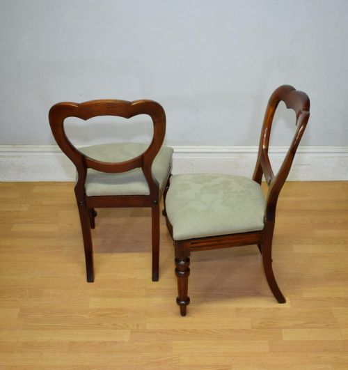 VICTORIAN PAIR OF CROWN BACK CHAIRS - ADDITIONAL PHOTO 13