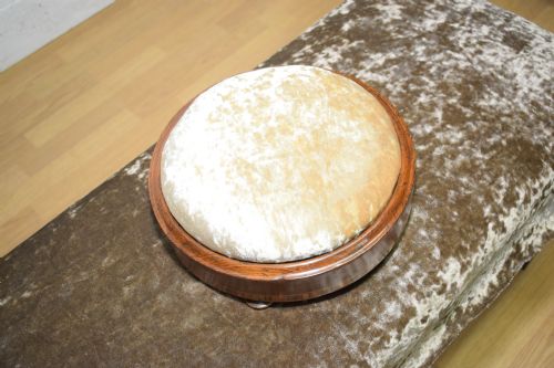 VICTORIAN WALNUT INLAID FOOT STOOL - ADDITIONAL PHOTO 2