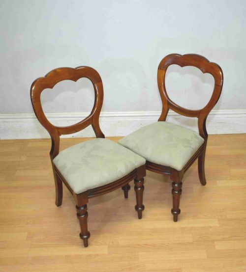 victorian pair of crown back chairs - CATEGORY: ANTIQUE CHAIRS - DATED VICTORIAN
