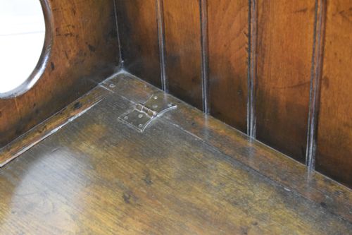 CARVED OAK BOX SETTLE - ADDITIONAL PHOTO 11