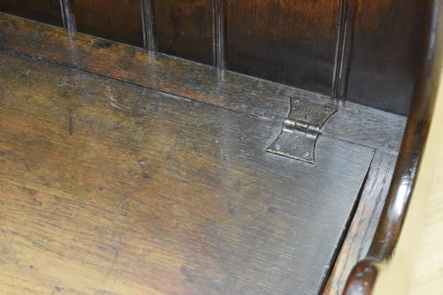 CARVED OAK BOX SETTLE - ADDITIONAL PHOTO 12