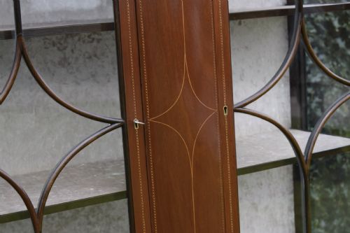EDWARDIAN MAHOGANY INLAID DISPLAY CABINET - ADDITIONAL PHOTO 9
