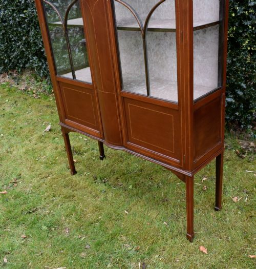 EDWARDIAN MAHOGANY INLAID DISPLAY CABINET - ADDITIONAL PHOTO 15
