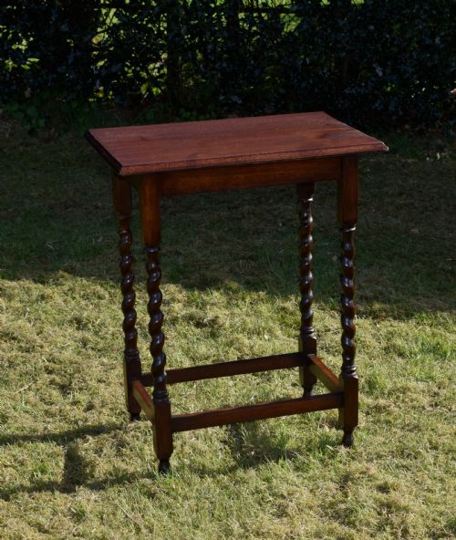 OAK BARLEY TWIST SIDE TABLE - ADDITIONAL PHOTO 5