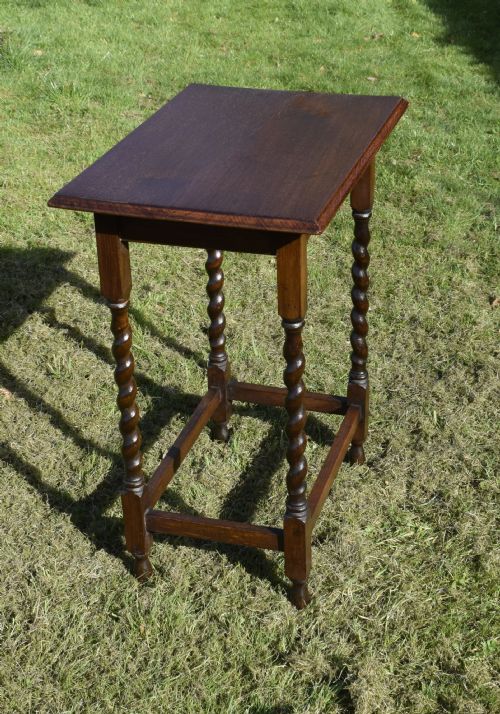 OAK BARLEY TWIST SIDE TABLE - ADDITIONAL PHOTO 8