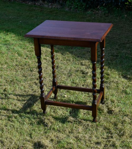 OAK BARLEY TWIST SIDE TABLE - ADDITIONAL PHOTO 9