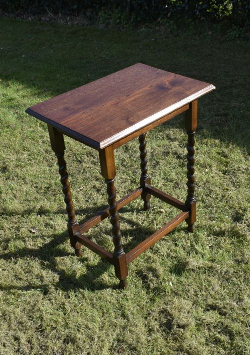 OAK BARLEY TWIST SIDE TABLE - ADDITIONAL PHOTO 11