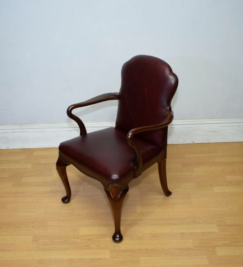 WALNUT LIBRARY ARMCHAIR DESK ARMCHAIR - ADDITIONAL PHOTO 11