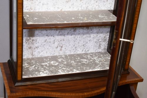 EDWARDIAN MAHOGANY INLAID DISPLAY CABINET - ADDITIONAL PHOTO 23