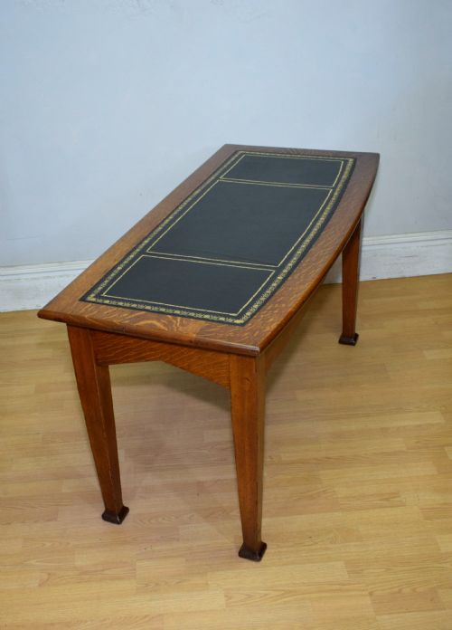 OAK ARTS CRAFTS WRITING TABLE - ADDITIONAL PHOTO 6