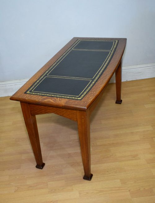 OAK ARTS CRAFTS WRITING TABLE - ADDITIONAL PHOTO 7