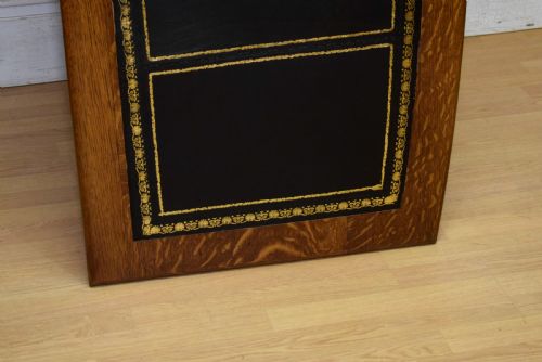 OAK ARTS CRAFTS WRITING TABLE - ADDITIONAL PHOTO 11
