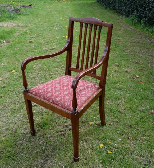 EDWARDIAN INLAID ARMCHAIR - ADDITIONAL PHOTO 5